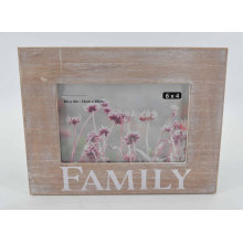 Distressed MDF Silk-Screen Photo Frame for Home Deco